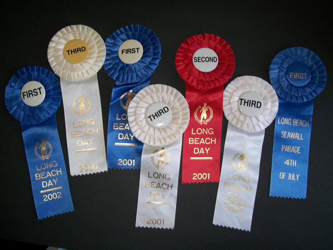 Parade Ribbons Award Ribbons Long Beach Day Seawall Parade 4th of July Prize Ribbons ...