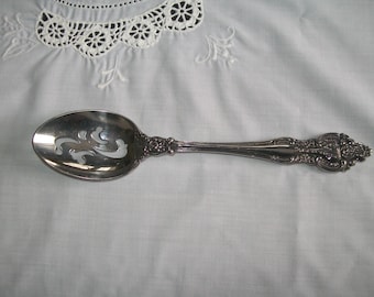 Northland Stainless Slotted Serving Spoon OHS64 Ornate Floral Rose