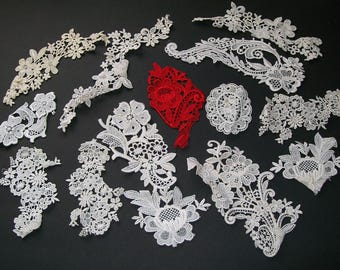 Floral Lace Crochet Appliques 14 Bits