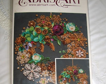 Abris Art Beaded Wreath Kit Beaded Embroidery Merry Christmas