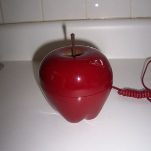 Vintage Apple Phone Apple Shaped Novelty Telephone Working Push