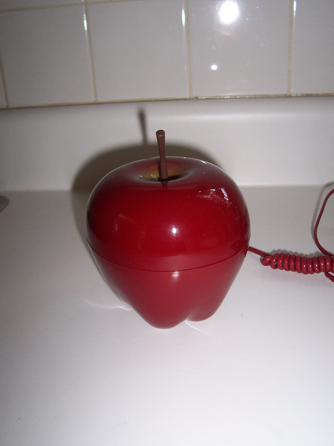 Vintage Apple Phone Apple Shaped Novelty Telephone Working Push