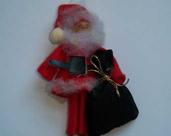 Handmade Clothespin Santa Christmas Ornament