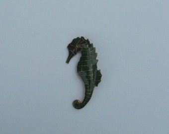Seahorse Pin Dieges and Clust Enamel Cloisonne  Brooch