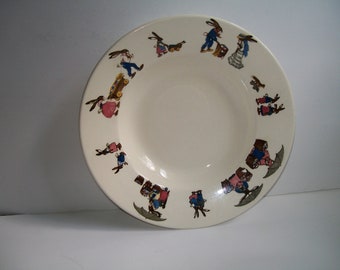 Antique Villeroy & Boch Easter Rabbit Plate Childs dish