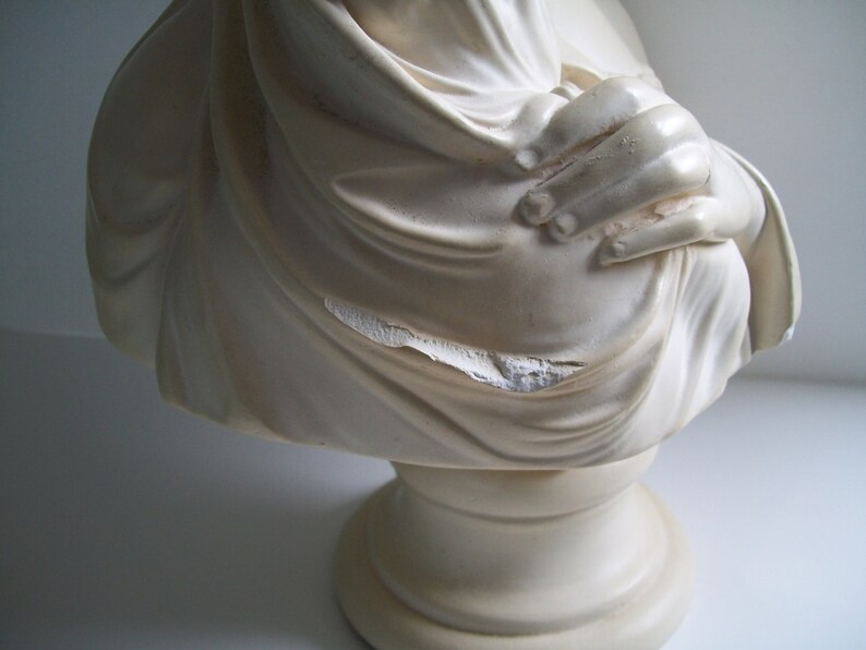 White Gothic Bust of Madonna and Child Classical Mary & Baby Etsy