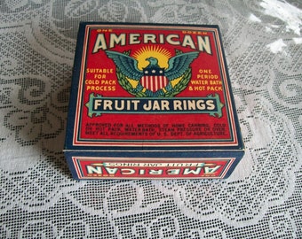 Canning Jar Advertising Ephemera American Fruit Jar Rings in Box