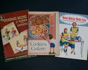 Baking Cookbooks Advertising Booklets Grandma's Recipes Cookies Baking Made Easy