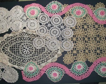 Vintage Crochet Doilies Trim Sewing Crafting Bits