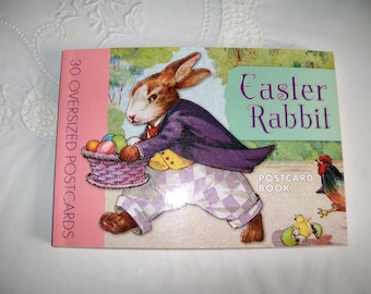 Easter Rabbit Postcard Book