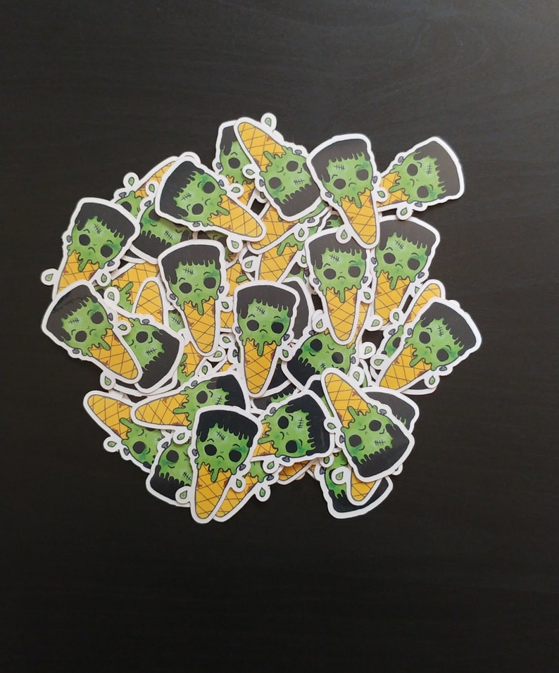 Frankie and Drac Kawaii Mini Cone Stickers image 2