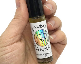 Earthbound Grounding Oil  Roll-on 10ml + Root Chakra Red String Hematite Bracelet