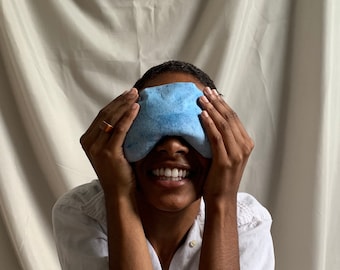 Third Eye Pillow - Eye mask- Eucalyptus ( Yoga Meditation Spa Gift Pamper Wellness Selfcare )