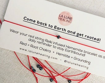 Root Chakra Red String Hematite Bracelet