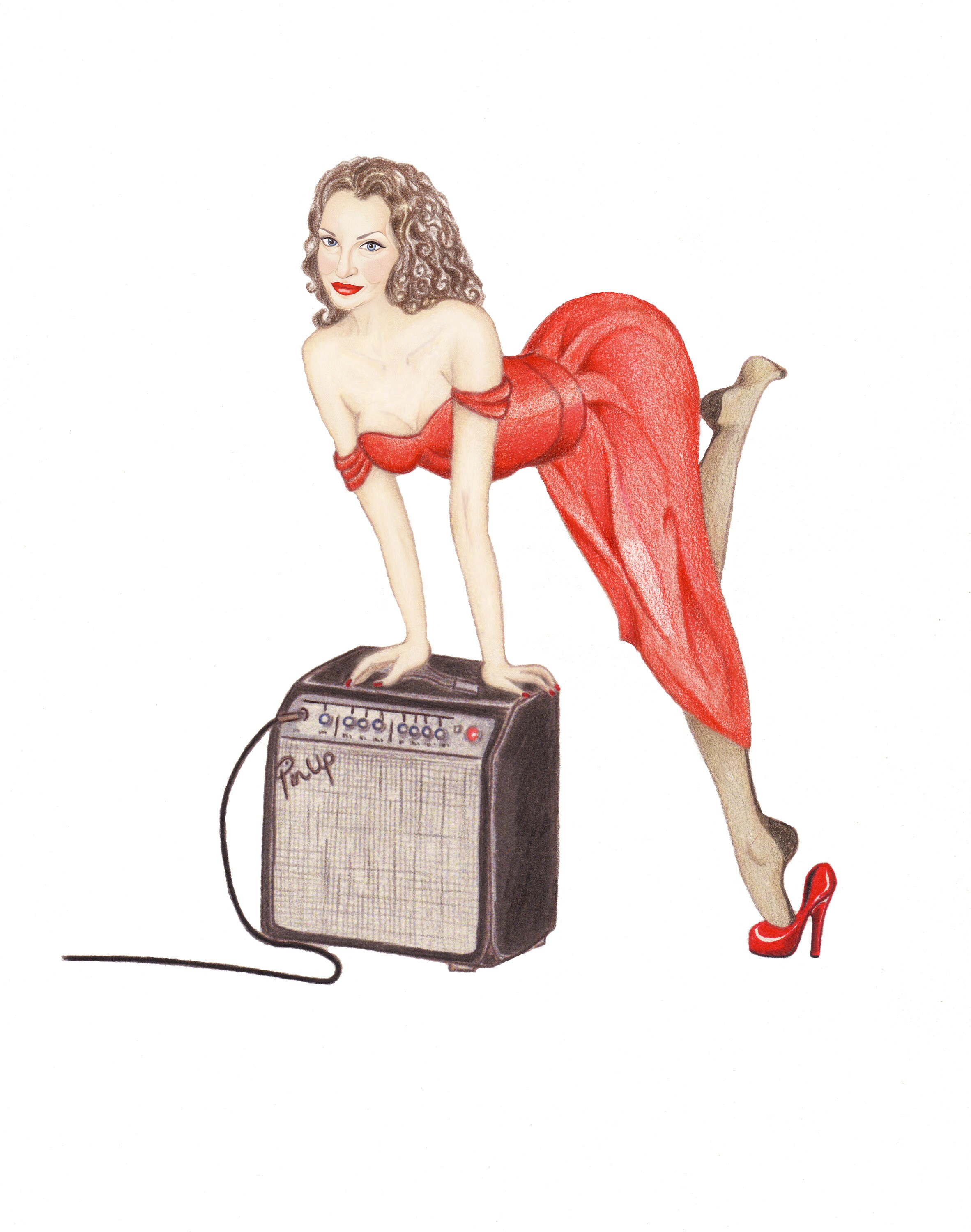 Pinup Portrait Custom Art You as a Vintage Style Pinup Etsy