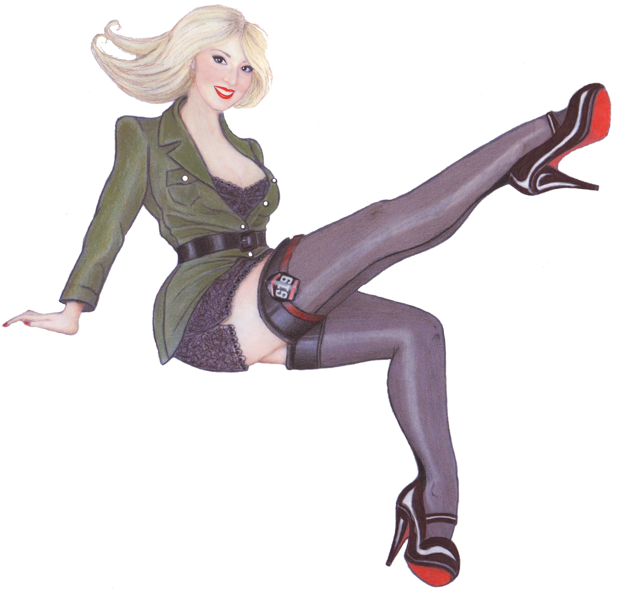 Pinup Portrait Custom Art You as a Vintage Style Pinup Etsy