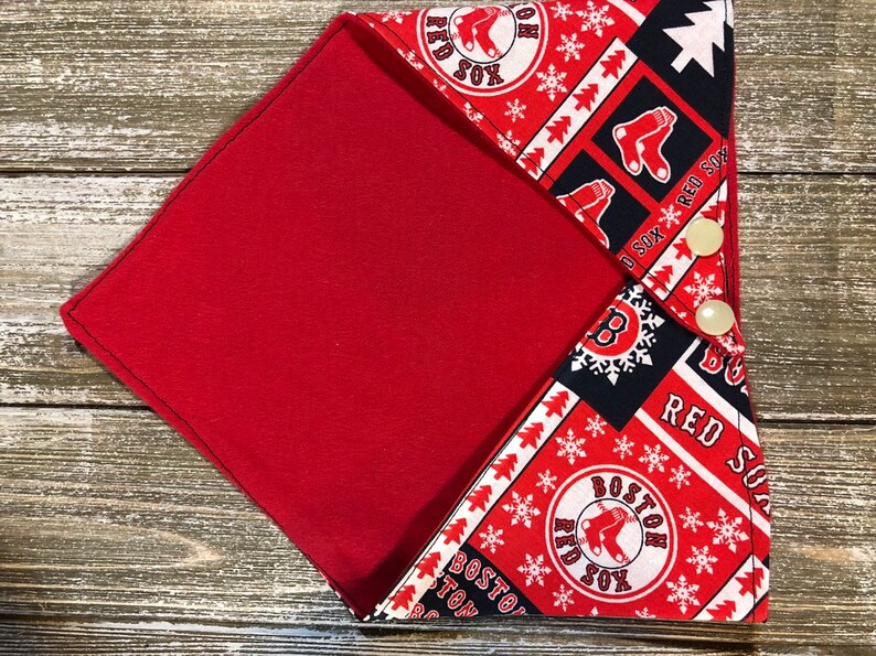 Christmas Red Sox Patterned Dog Bandana multiple sizes Etsy