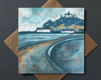 St Michaels Mount card - Cornwall Cornish scenes