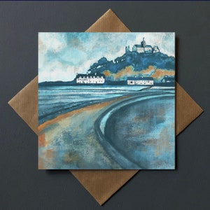 St Michaels Mount card - Cornwall Cornish scenes