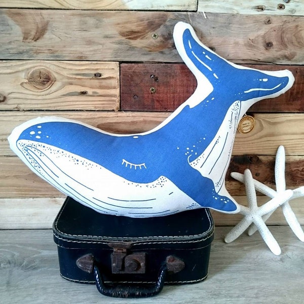 Craft Kit Whale- Sew your own Whale cushion / Plushie / teatowel - Sewing kit - gift