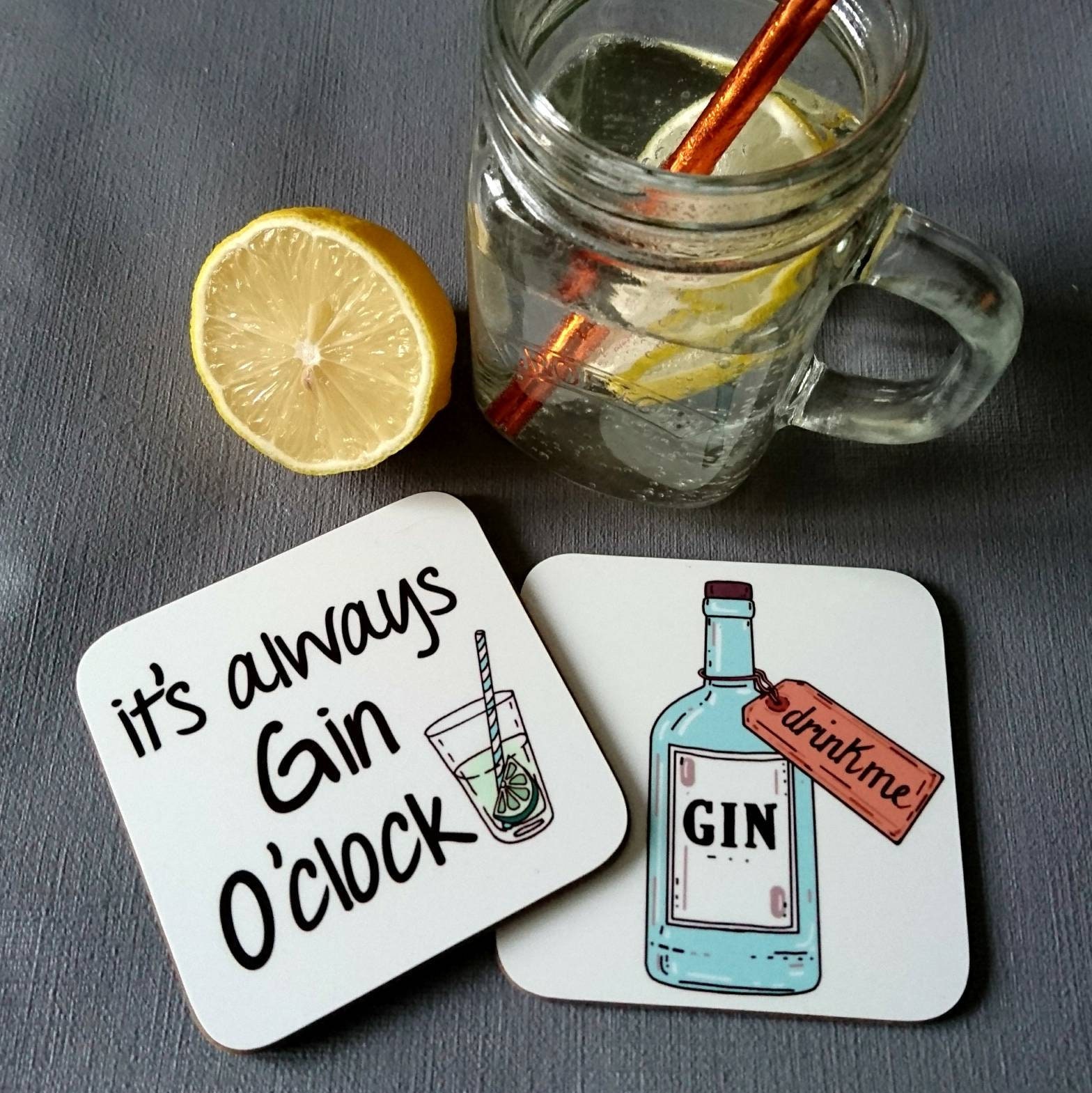 Funny Gin coaster Drink me Gin potion bottle or it's Etsy
