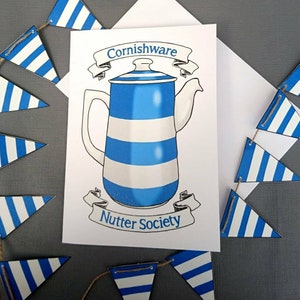 Cornishware nutter carte de la société. Kit d’artisanat bunting sur le dos.  A5