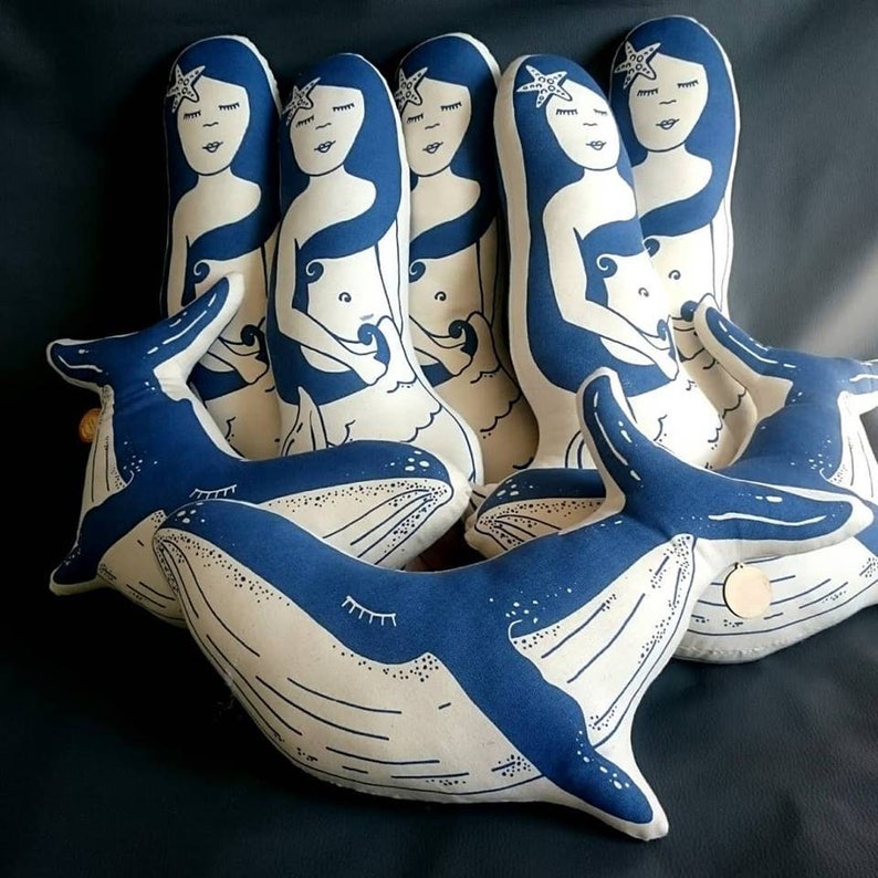 Craft Kit Sew your own Whale cushion / Plushie / tea towel Sewing kit gift stocking filler. image 6