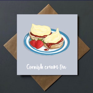 Thé à la crème Carte Topsy-Turvy - Thé à la crème de Cornouailles ou thé à la crème devonshire!