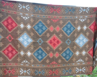 Handwoven Wool and Camel Meditation Shawl from the Himalayas Tribal