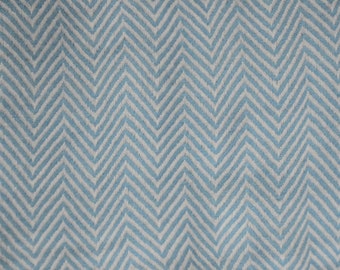 Handmade Cashmere Throw Herringbone Weave- Glacial Blue