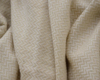 Handmade Cashmere Throw- Chanterelle Chevrons