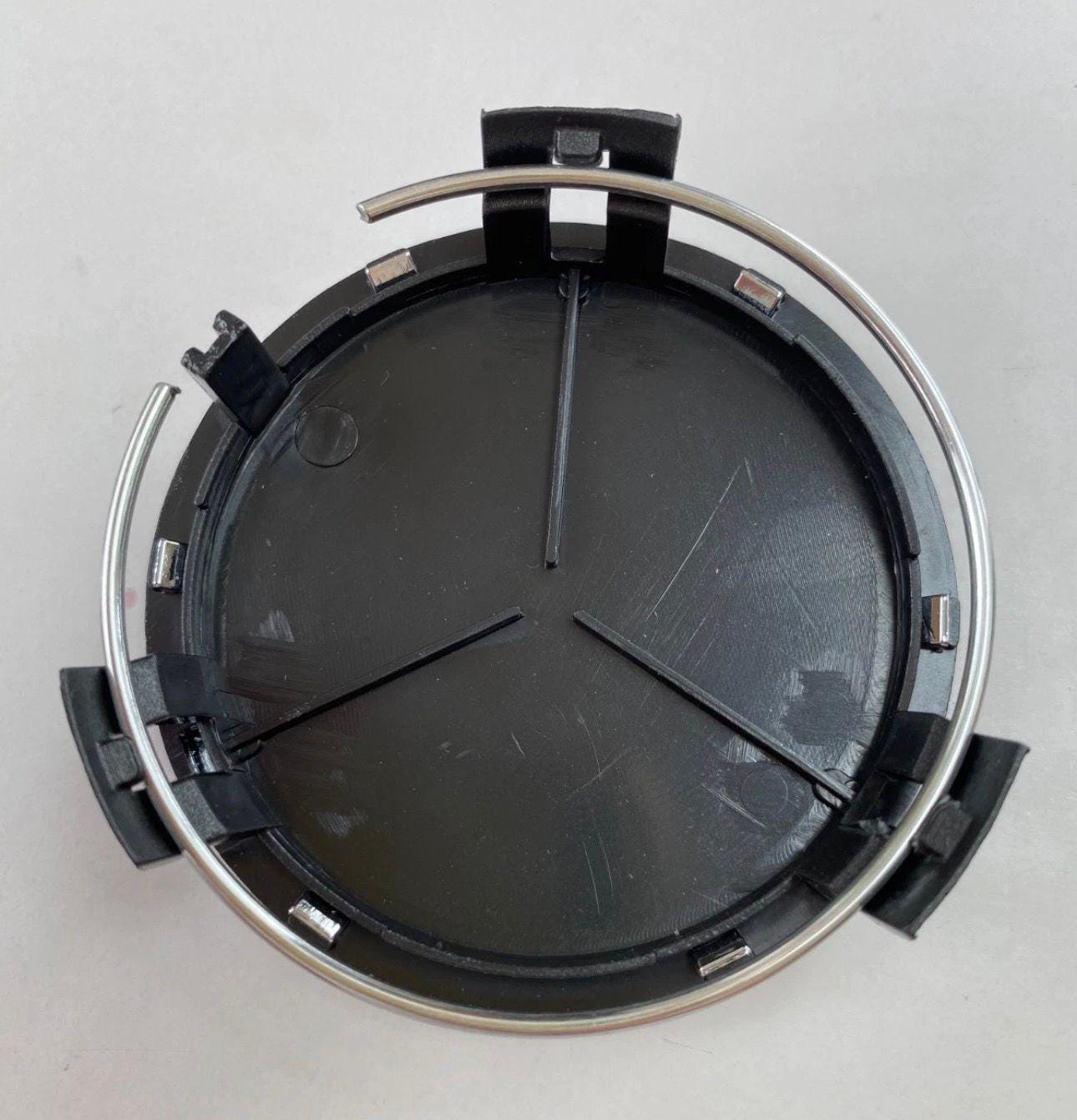 Set OF 4 Mercedes Black Carbon Alloy Wheel Centre Caps 75MM Fit A Class ...