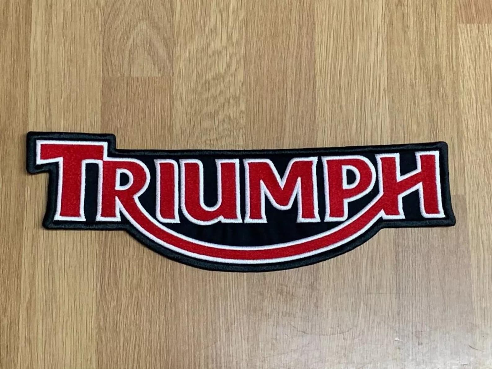 Triumph Patch Triumph Embroidered Patch - Large Iron-on Motor Cycle Applique - Vivid ...