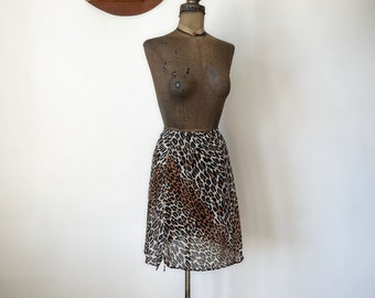 Vintage Vanity Fair Leopard Print Half Slip