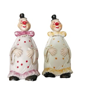 Vintage Porcelain Apex Pair of Clown Bells