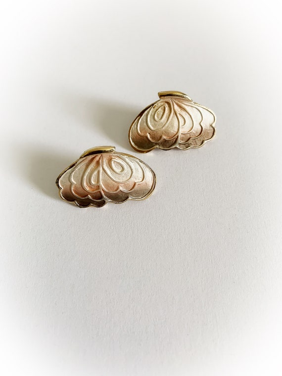 Vintage Parklane Butterfly Wing Earrings Clip On … - image 3