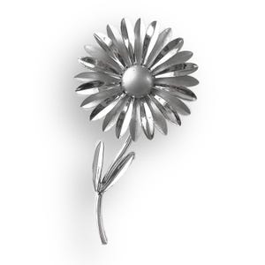 Vintage Silver Tone Metal Daisy Flower Power Brooch - Etsy