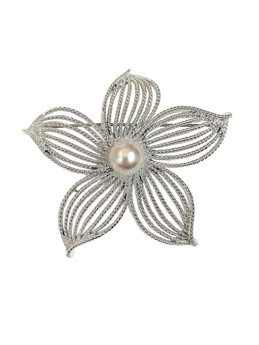 ヴィンテージ 1960 年代 サラ コベントリー ムーン フラワー ブローチ