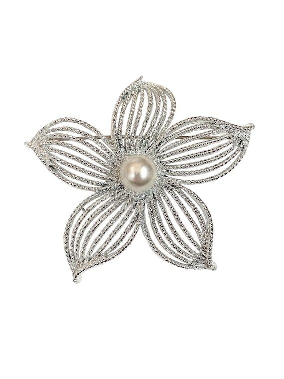 ヴィンテージ 1960 年代 サラ コベントリー ムーン フラワー ブローチ