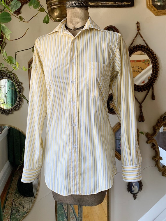 Vintage 1980s Avon Fashions Yellow and White Stri… - image 7