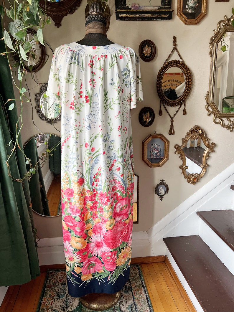 Vintage Floral Muumuu Floor Length Dress image 7