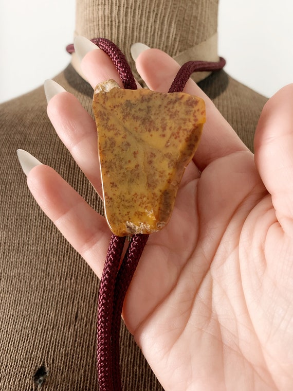 Vintage Dendritic Agate Bolo Tie - image 3