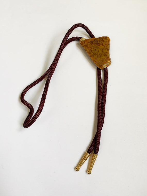 Vintage Dendritic Agate Bolo Tie - image 4