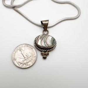 Artisan Silver by Samuel B. 18K Gold Accented Abalone Snake Pendant main image 0