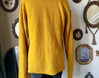 Vintage 1970s Brentwood Sportswear Mustard Yellow Zip up