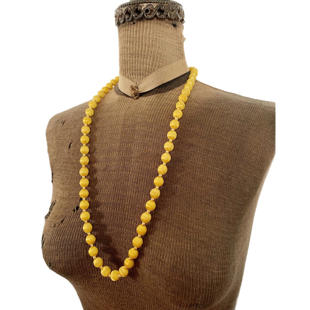 ＜TOILE＞GLASS BEADS NECKLACE YELLOW/ネックレス TOILE＞GLASS BEADS NECKLACE YELLOW/ネックレス（ネックレス