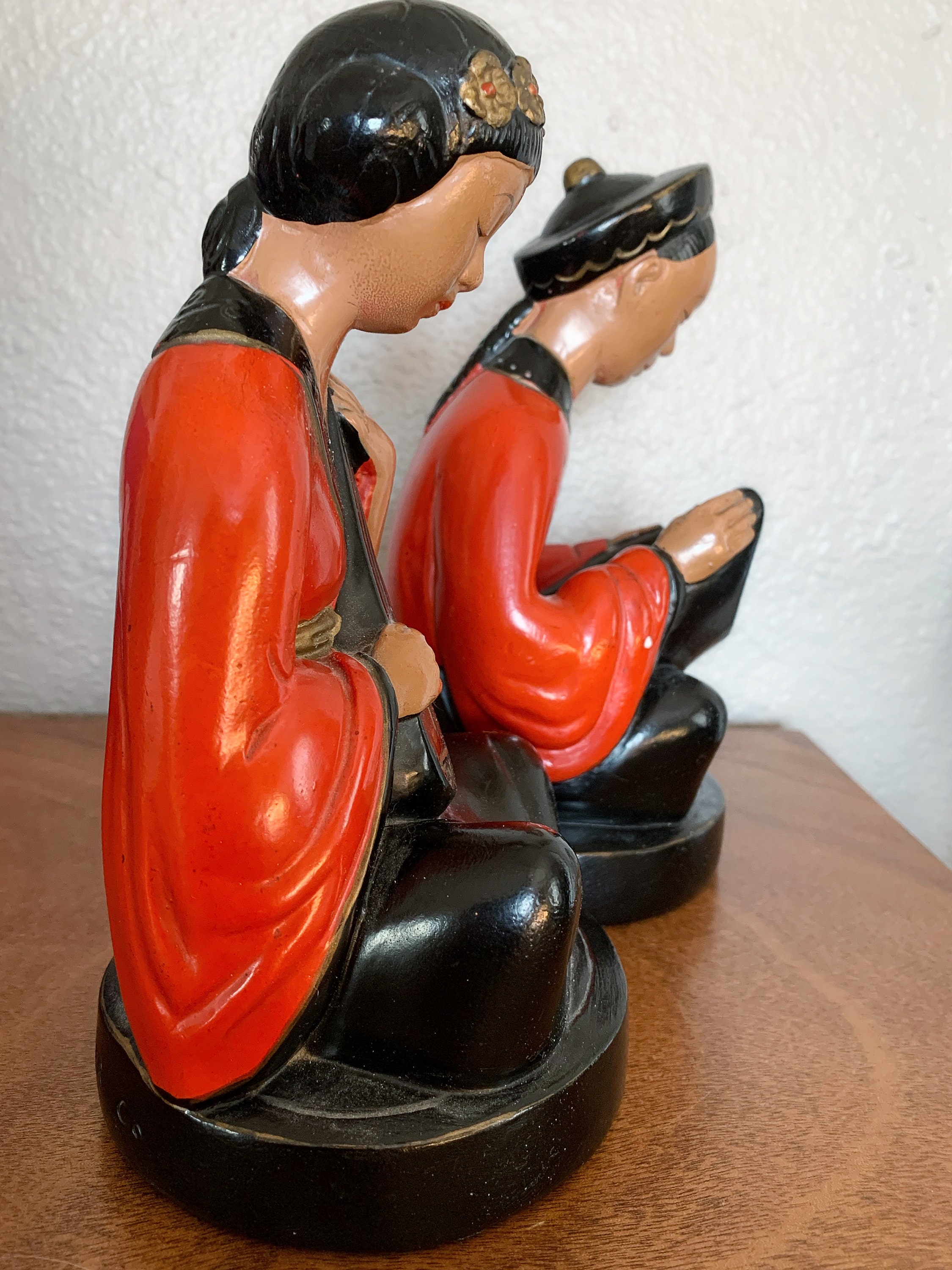 Vintage Midcentury Alexander Backer CO ABCO Chalkware Asian Man 