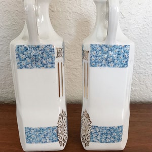 Vintage Czechoslovakia Oil and Vinegar Porcelain Ceramic Serving Cruet Set image 5
