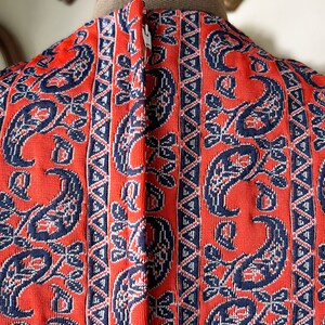 Vintage 1970s Sleeveless Polyester Paisley Maxi Dress image 8