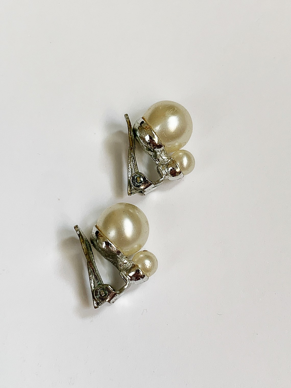 Vintage Marvella Faux Pearls Clip on Earrings - Etsy UK